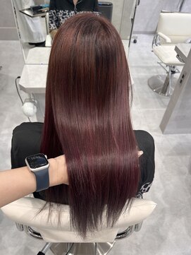 アロット 溝の口店(a.lot) premium髪質改善カラーで赤