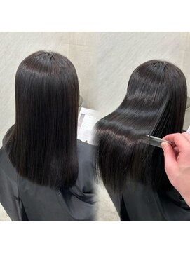 ミヨン 京橋店(miyon) 韓国レイヤーカット×暗髪カラー×髪質改善