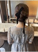 リボンヘアアレンジ