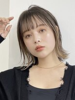 サンクマーケット 渋谷(cinq MARKET)&nbsp;渋谷切りっぱなしボブタッセルボブインナーカラーケアブリーチ◆