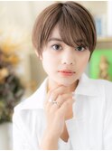 オリーブベージュブリーチなしひし形ベリーショート30代40代A23