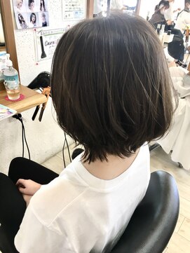 美容室 フラウ 横江店 グレージュ×初カラーでも透明感