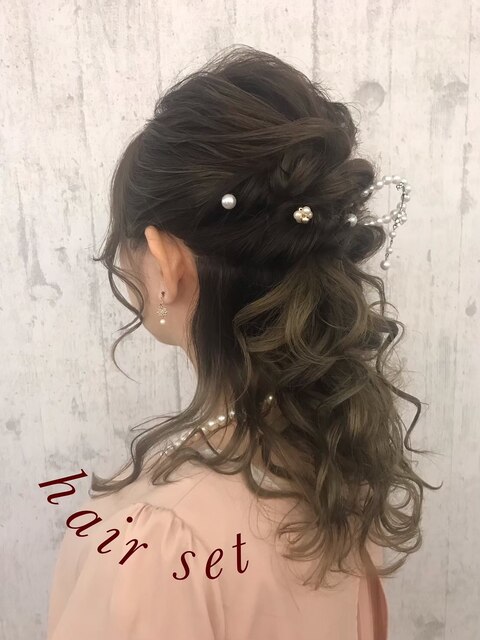 20代・30代・40代似合う小顔ヘアアレンジ♪二次会ブライダル花嫁