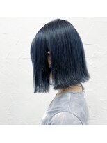 プライズ 表参道原宿店(prize)&nbsp;ネイビーブルー/韓国/ケアブリーチ/カラーバター/ショートヘア