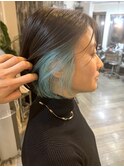 新町美容室★roots★インナーカラーグリーン