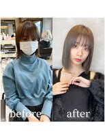 トルネード(TORNADO) 20代30代40代 切りっぱなしボブチョコレートグレージュM419