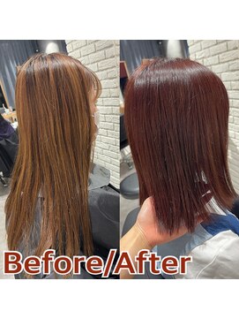 リーオオサカ(Lee Osaka) 【トレンド★暖色】ストロベリーブラウン×ボブ/新出奈津樹