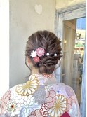 浴衣アップヘアアレンジ＊