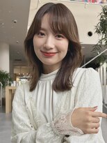 ミンクス 原宿店(MINX)&nbsp;カジュアルくびれヘア前髪ピンクベージュインナーグレージュ