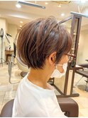 【脱白髪染めも可能】ハイライトショート