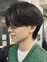 センターパートカルマヘアニュアンスパーマ韓国シャドウパーマ