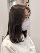 ポジ(poji)&nbsp;韓国風　前髪カット　艶髪　くびれ巻き　サイドバング