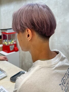 ルースト 渋谷店(ROOST) センターパート×ピンクヴァイオレットベージュ