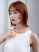 エインアンリー 表参道(AIN.ANLY.) ◯耳かけボブパーマオリーブベージュボブウェーブミディアム小顔