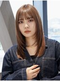 ナチュラルロング/顔まわりレイヤー/透明感カラー/馬車道