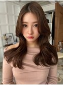 ANGELICA チョコレートブラウン 韓国風巻き くびれロング