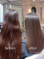 アイノア シノン 神保町(AInoa sinon)&nbsp;結ぶしかなかった髪を、下ろせして素敵な印象へ