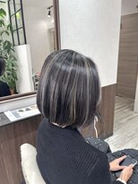 ベルヘアーデザイン 堺東(Belle hair Design)&nbsp;コントラストハイライト/ボブ/外国人風/切りっぱなし/堺東