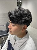 刈り上げショートマッシュ無造作ナチュラルパーマ