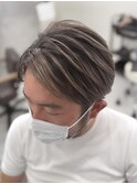 メンズハイライトバレイヤージュメッシュ