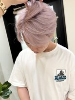 ラピス 名古屋駅前店(Lapis)&nbsp;ホワイトピンク/センターパート/ハイトーン