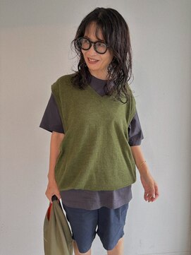 無造作大人可愛いくびれヘア切りっぱなし束感ロングヘア