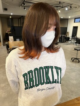 ナンバー(number+) 毛先アクセントのフォックスエンドカラー