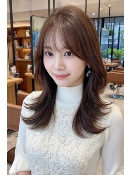 ケシキ 表参道 原宿(kesiki.) ミディアムレイヤー/顔周りレイヤー/ハッシュカット