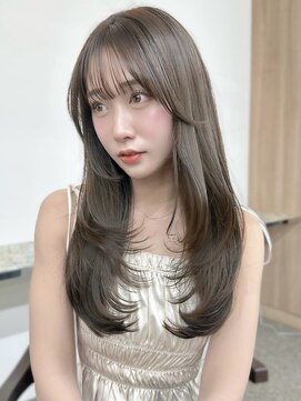 ミリ(mm) レイヤーカット オリーブベージュ カラー 韓国 髪質改善 仙台