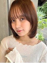 プール(POOL)&nbsp;【本山貴志】フェースレイヤー内巻きボブ　モカブラウンカラー