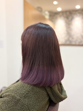 フリージア(freesia) 裾カラー/髪質改善トリートメント/ワインレッド