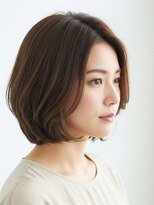 フープ 川越(hoop) 若見えボブ白髪染め/白髪ぼかし/ハイライト/レイヤー