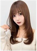 ブリーチなしカラー/レイヤーロング/顔周り/20代30代