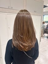アンドカオマワリカットファム(Fann.)&nbsp;艶ブラウン×レイヤーロング｜韓国風ナチュラル美髪