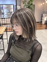 リーチェ(ReCHE by CAPA(旧：CAPA茅ヶ崎店）)&nbsp;ハイライトレイヤーカットダークパープル夏ミルクブラウン47