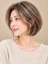 ノイ(neu)&nbsp;大人ボブ/ショートボブ/白髪ぼかしハイライト/髪質改善/艶髪