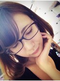 大人かわいい二面性ボブ