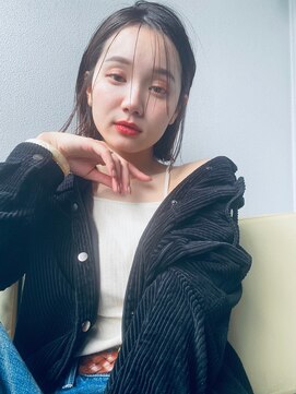 アメリ 新宿(Ameri) Ameri 透け感ミディ　イルミナカラー　【新宿】