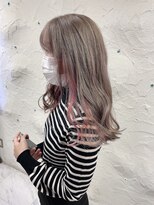 シエンゴールド(CIEN gold)&nbsp;ミルクベージュ×パステルピンクインナーカラー☆