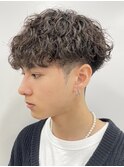 メンズマッシュパーマニュアンスパーマスパイラルパーマ刈り上げ
