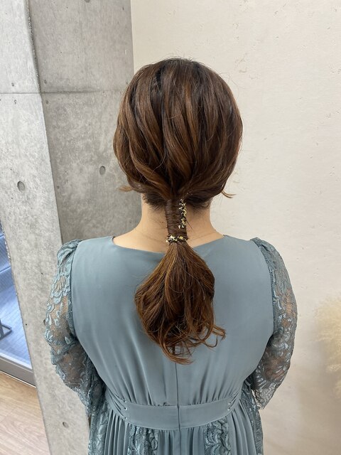 箔付きタイトヘアアレンジ/大宮東口タイトヘアアレンジ