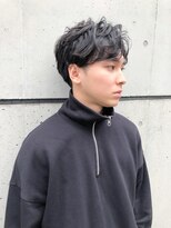 スーハ 恵比寿(SUUHA)&nbsp;つくりこまないアップバングマッシュパーマラフビジネススタイル