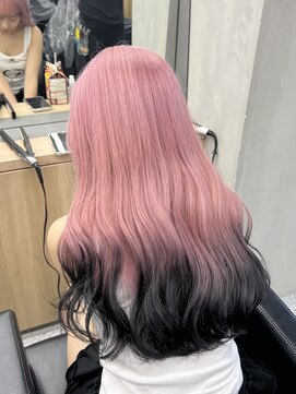 ペレ 渋谷(PELE) デザインカラー/レイヤーカット/ウェットヘア/オリーブベージュ