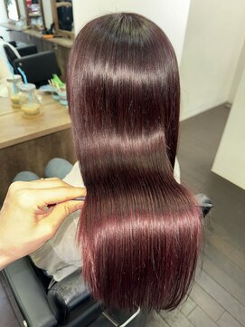 ルーツアイリー 心斎橋(ROOTS IRIE) 髪質改善　髪質改善カラー　チェリーレッド　うるつや　ヘアケア