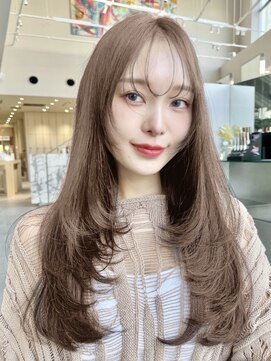 ミンクス渋谷スマートサロン(MINX shibuya smart salon) 韓国風ロングレイヤーマロンベージュくすみベージュ