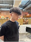 スペインカールスキンフェード外国人風ヘア眉毛カット