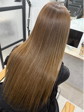 ハーシーバイアポロ 相模大野(HERSHE by apollo) x髪質改善/ホワイトグレージュ/レイヤーカット/チェリーブラウン