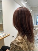 20代30代40代◎似合わせカット小顔ココアベージュピンクセミディ