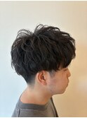 ツーブロック×ルーズツイストパーマ