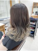 大人可愛いグラデーション20代30代40代ツヤ感ミディアム